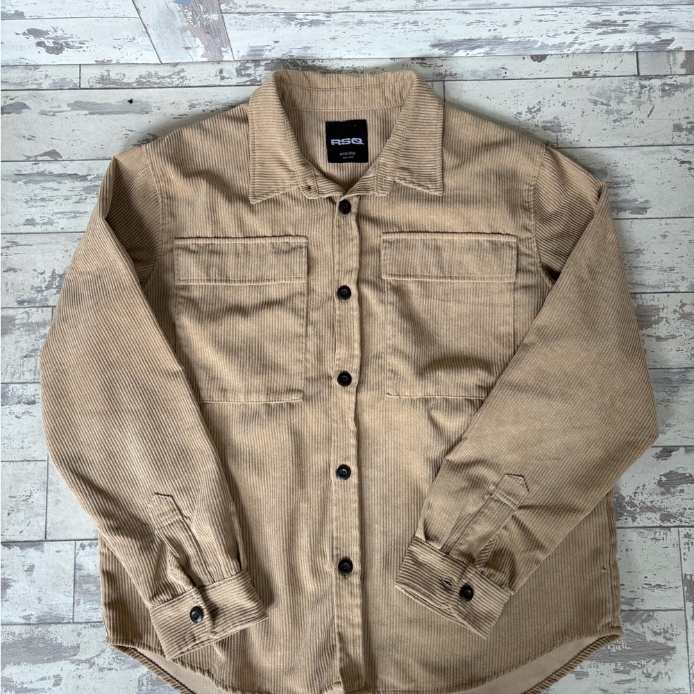 RSQ Beige Corduroy Shirt